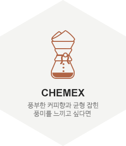 CHEMEX - 깨끗하고 밝은 풍미가 가득한